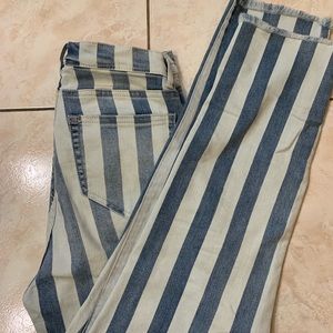 NY&CO sz 4 straight high waisted striped jeans